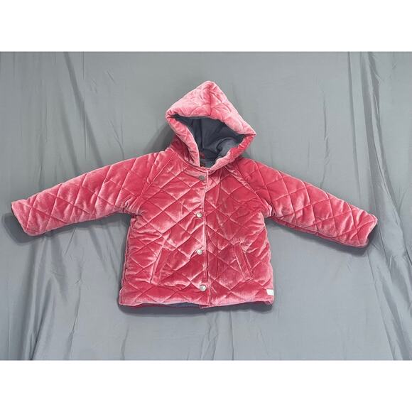7 For All Mankind children's pink quilted hooded jacket. outerwear functional - Picture 1 of 11